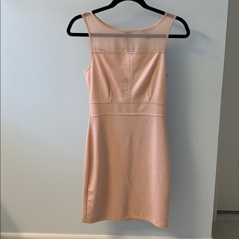 Peach Forever 21 Dress with Gold Polka Dots